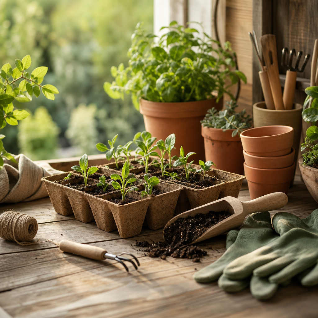 Jeunes plants et matériel de jardinage naturel